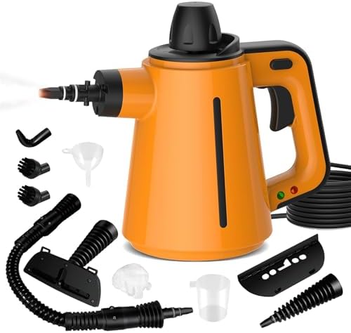Red Hut Dampfreiniger Handgerät - 3,2 Bar Druck Mit 12 Aufsätzen Für Chemiefreie Reinigung