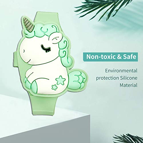 Kavie Kids Unicorn Watch - Learning Time 3D Cute Cartoon Toddler Shape Clamshell Design Digital LED Watch for Girls Aged 3-82