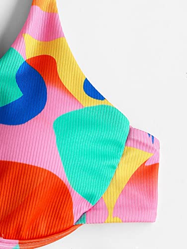 Zaful Ribbed Braided Straps Tanga Cheeky Bikini Swimwear #TOP5