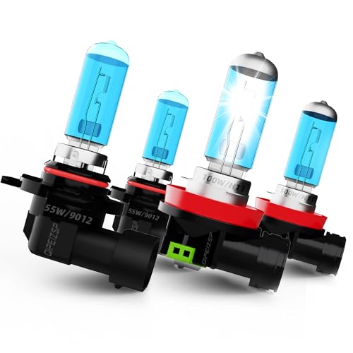 Image of Headlight Bulbs Fit For Buick Lacrosse 2014-2016 Halogen Headlight Bulbs, 9012 /Hir2 High Beams /Low Beams+ H11 /H8 /H9 Halogen Fog Light Bulbs, Pack of 4