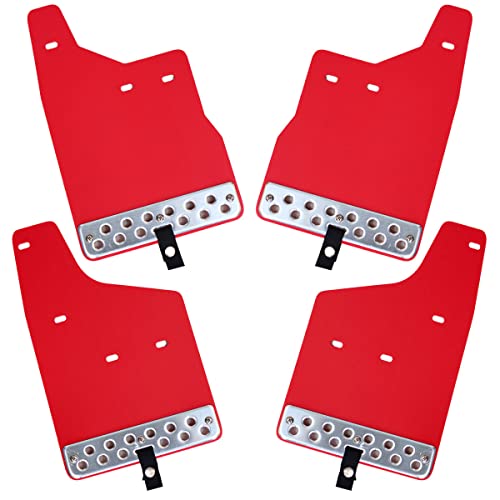 ジムニー JB64 マッドガード レッド 泥除け フロント リア 説明書付き 雪 泥 カスタム オフロード EVAシート 積雪 専用 外装 アクセサリー フラップ