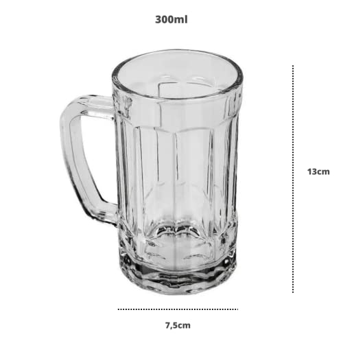 Caneca de Chopp e Cerveja em vidro personalizável de 300ml (24)