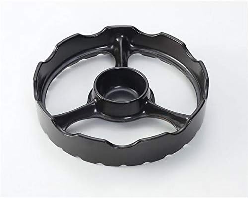 ガスコンロ用焼き台 【2個セット ブラック】 直径約19cm×高さ4cm 日本製 耐熱陶器製 〔キッチン用品 台所用品〕 top1-