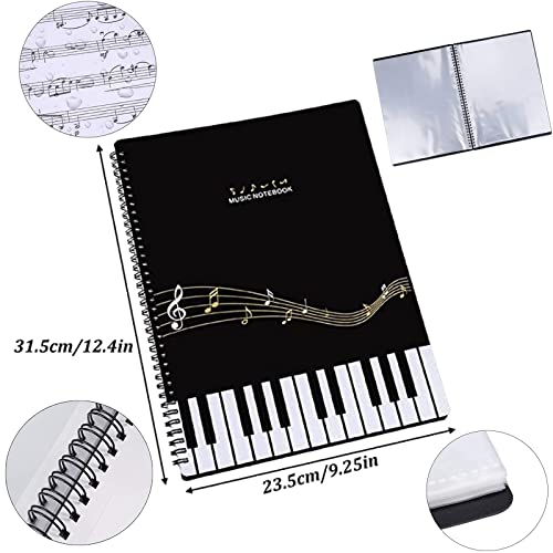 Muziekmap, A4 Muziekmap, Piano Map, Opslagmap, Zwarte Muziekmap ...