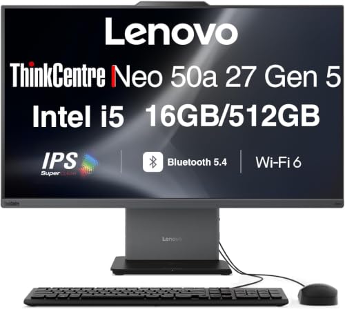 Lenovo ThinkCentre Neo 50a 27" FHD All-in-One, Intel i5-13420H, 16GB/512GB