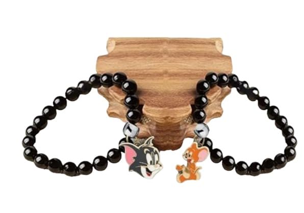 Needs Bracelets Multi Layer Stone Beads Couple-Combo Matching Best Friend Relationship Couple Bracelet tom and jerry for gift wife,special black and black one 2 Pcs (B0D3QGYHMC) Amazon Price History, Amazon Price Tracker