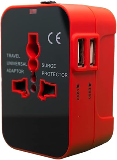 rts USB Universal Travel Adapter International All in One Worldwide Travel Multi Plug Converter Adapter, Wall Charger with...