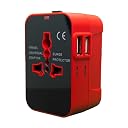 rts USB Universal Travel Adapter International All in One Worldwide Travel Multi Plug Converter Adapter, Wall Charger with Build in Dual USB Charger with Multi Type Power Outlet for US EU UK AUS Asia gallery image