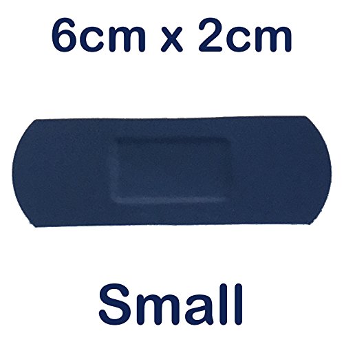 Steroplast 200 X STEROCHEF CATERING KITCHEN BLUE WASHPROOF FIRST AID PLASTERS SMALL 6CM X 2CM