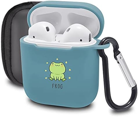 LuGeKe Cute Elephant Blue Case Cover for Airpods Pro with Keychain, Kawaii Lovely Animal Soft Shockproof Protective Airpods Pro Cases Cool Charging Case with Design for Boys Girls Lady Man Kids