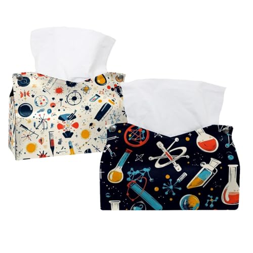 Support de boîte à mouchoirs en globe lot de 2 en cuir pour table - 2
