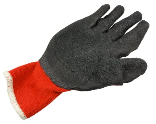 Hexarmor 9011-L Level 6 Series Superfabric Cut Resistant Gloves With Wrinkle Rubber Palm Coating, Large, Red/Black #TOP3