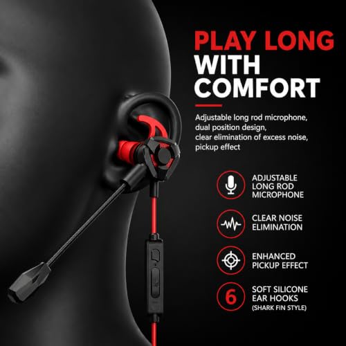 Mianix Gaming Wired Earphones with Dual Mic - Image 3