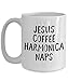 Harmonica Coffee Mug Divertente Religioso Jesus Cofee Harmonica Nap Bibbia Christian Music Harmonica Player Teacher Lover Gift