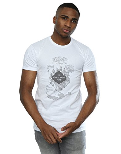 Image of Harry Potter Men's The Marauder's Map T-Shirt White Small