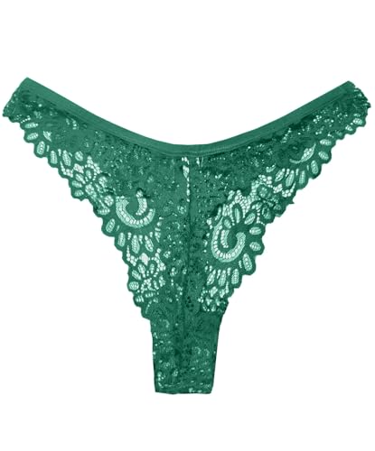 Image of Murimia Sexy Seamless Thongs for Women Lace Underwear Breathable Low Rise T-Back Panties