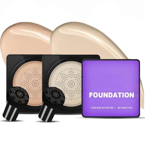 Serentia Elixir Cream Flawless Radiant Skin Instantly 20g, Air Cushion CC Cream, Mushroom Head Fond De Teint Couvrant BB Crème, Correcteur De Maquillage, Nude Hydratant éclaircissant (2Mix)