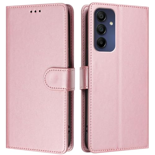 Étui en cuir pour Samsung Galaxy A36 5G avec finitions or rose premium