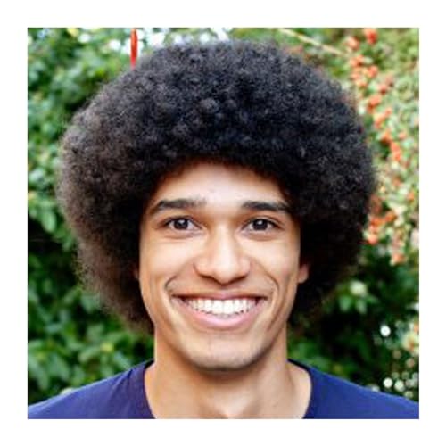 Perruque hommes noire afro pour retrouver un volume naturel et fluide