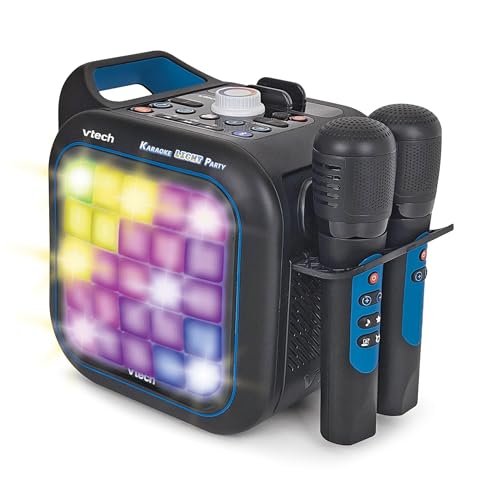 VTech Karaoké Light Party Duo Dark Blue le cadeau de Noël idéal pour chanter à deux
