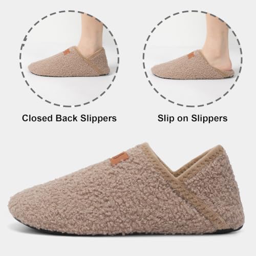 Image of Fires Womens Mens Slippers with Rubber Sole Soft-Lightweight House Slipper Socks Around House Shoes Non Slip Indoor /Outdoor