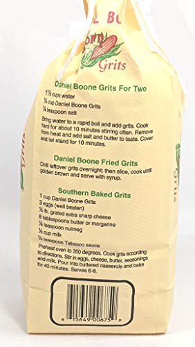 Daniel Boone White Fresh Stone Course Ground Corn Grits 2-2 Lb Bags Gluten-Free No Preservatives #TOP1