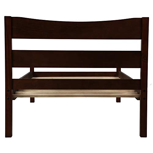 Anwick Wood Twin Bed Frame With Headboard And Footboard, Platform Bed Frame Mattress Foundation With Wood Slat Support For Kids, Teens, Twin (Espresso) #TOP6