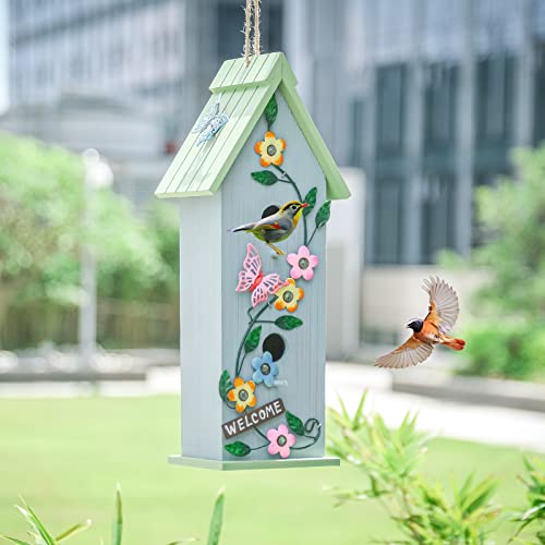image for Yinns Hanging Birdhouse for Outdoor, Garden Decorative Wooden Bird Hou