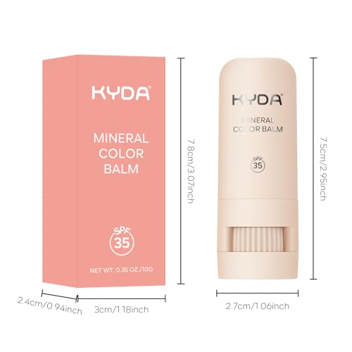 Mineral Color Balm, SPF 35 Multi Color Stick for Lips, Cheeks& Eyes, Blendable Creamy Lightweight Formula, Buildable Shimmer Finish, Multiuse Makeup Stick, Guava