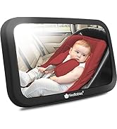 Large Shatterproof Baby Car Mirror - Safety Baby Car Seat Mirror - Baby Car Mirror for Back Seat ...