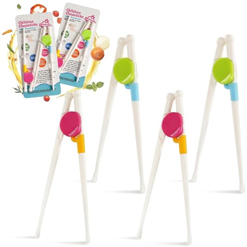 KIDSFANTASY Chopsticks for Kids, 4 Pairs Training Kids Chopsticks