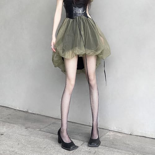 3 Pairs Gradient Color Fishnet Women's Patterned Tights with Design Ombre Pantyhose Sheer Shining Stockings2