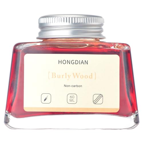 Image of Hongdian Fountain Pen Bottled Ink Burly Wood Color, 60ml Non Carbon Inkwell Bottle, Artist Calligraphy Ink