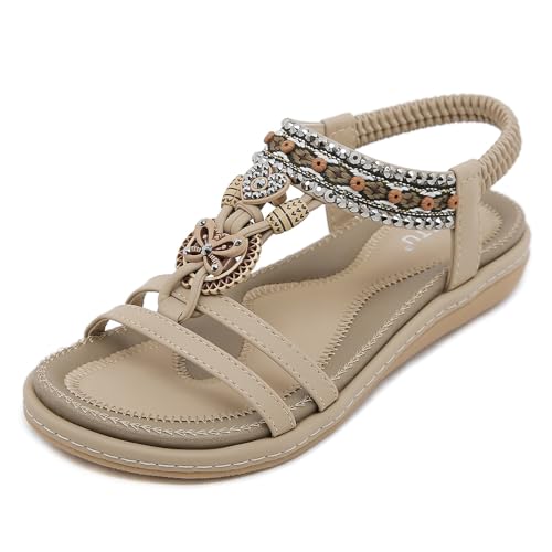 Zapatos de playa de verano estilo bohemio con cómodo soporte para el arco