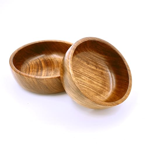 Zyntix Wooden Mixing Bowls Set of 2 for Home and
