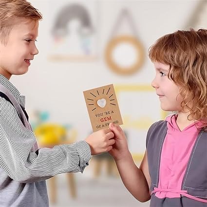 Miniatura 6 de Adornos decorativos para el día de San Valentín, paquete de 24 tarjetas de San Valentín con corazón, regalo de tarjeta de intercambio de San