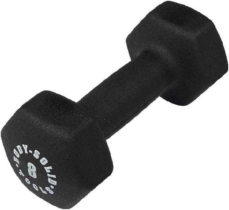 Body-Solid BSTND8 black 8Lb Neoprene Dumbell