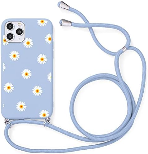Yoedge Crossbody Case for Samsung Galaxy S20 Plus, Neck Cord Phone Case with Adjustable Lanyard Strap, Soft TPU Silicone with Cute Pattern Cover Compatible with Samsung S20 Plus [6.7" ], Daisy