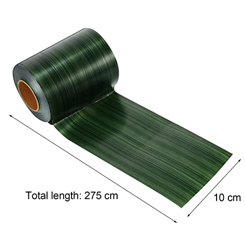 Outdoor Ribbon Poly Satin Ribbon Floral Craft Decoration Aspidistra Leaf Pattern Ribbon Easter Holiday Outdoor Decorating (Dark Green, 4 Inch X 30 Yards) #TOP1