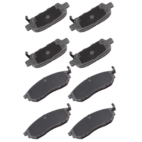 Image of CCIYU Front Rear D888 D905 Disc Brake Pad Sets Fit For INFINITI For EX35 2008-2012,For EX37 2013,For FX35 2005-2008 2011-2012,For FX37 2013,For FX45 2005-2008,For G25 2011-2012, Brake Pads 8PCS