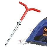 Threaded Ice Tent Pegs - Ice Auger Drill Fishing Screws, Fishing Tent Pegs Spiral Drill Nails, Auger for Winter Accessories