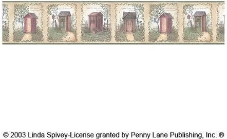 Outhouses Wallpaper Border by Linda Spivey
