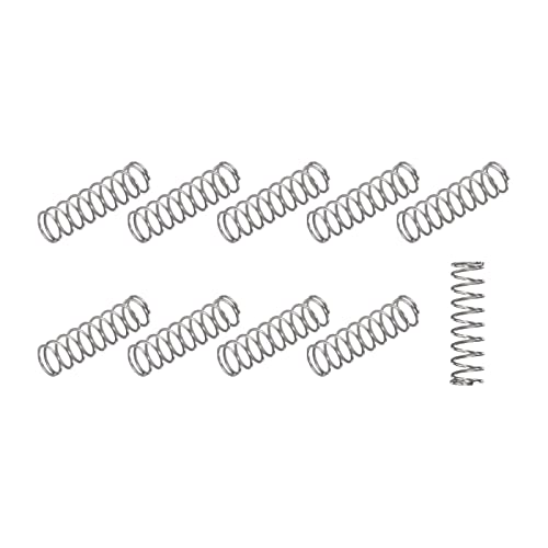 METALLIXITY Compression Springs (0.3x3mm OD,10mm Free Length) 10Pcs, 304 Stainless Steel Extension Spring - for Shop Home Repairs, DIY Projects, Silver Tone