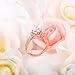 MDFUN Luxurious 18k Rose Gold Plated Cubic Zirconia Wedding Engagement Rings Eternity Bridal Band Halo Rings (rose-gold-plated-brass, 8)