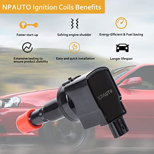 Npauto Ignition Coil Pack Compatible With 2007 2008 Honda Fit 1.5L 1.5 L4 Hatchback, Uf581, C1578, Set Of 4 #TOP1
