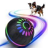 Pipihome Interaktives Hundespielzeug Ball, Hundeball Elektrisch Automatisch Rollender Spielball mit LED Lichtern, Hundespielzeug Intelligenz für Kleine Mittleregroße Hunde