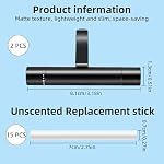 2 Pack Car Essential Oil Diffusers with 15 Refill Sticks | Vent clip car air fresheners with two reusable diffuser styles and 15 refill sticks for everyday automotive fragrance.