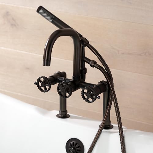 Kingston Brass AE8405CG Fuller 7-Inch Deck Mount Clawfoot Tub Faucet, Oil Rubbed Bronze by Kingston Brass - Used condition - Image 2