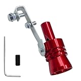 UHANBUT Car Exhaust Whistle, Universal Turbo Sound Booster, Aluminum Alloy Car Roar Maker Muffler Pipe Whistle, Vehicle Blow off valve Tip Simulator Tail Whistler (Red, XL)