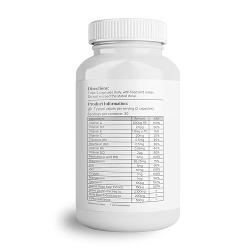 Hey-Nutrition-Thyroid-Complex-Supplement-Copper-Iron-Zinc-Selenium-Vitamin-B-Blend-Advanced-Thyroid-Function-60-Capsules30-Servings-Non-GMO-Vegan